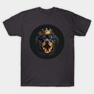 Rottweiler Dog with Crown T-Shirt